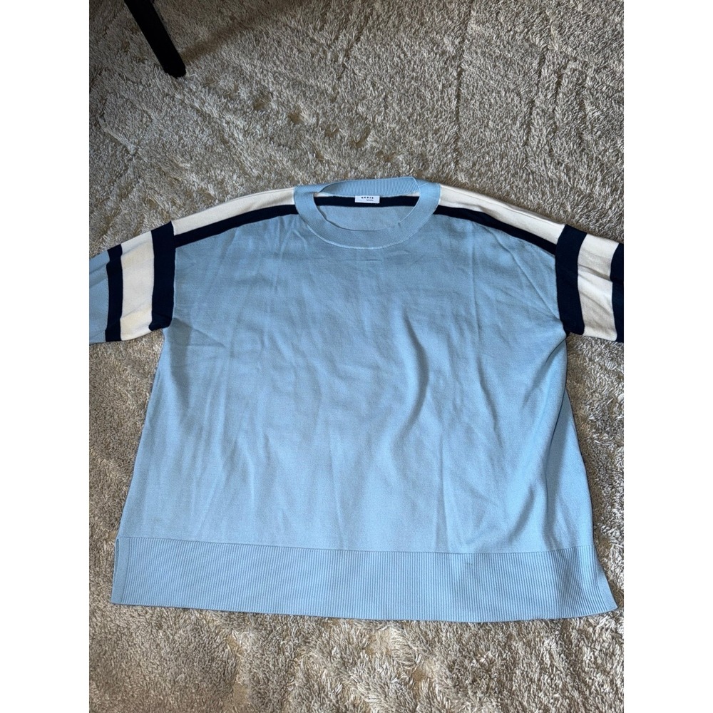 Akris Punto Schurwolle Virgin Wool Light Blue Sweater - Picture 2 of 6